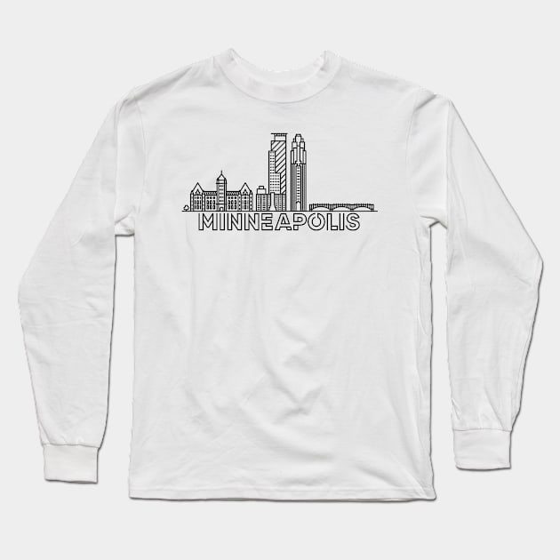 Minneapolis city Long Sleeve T-Shirt by SerenityByAlex